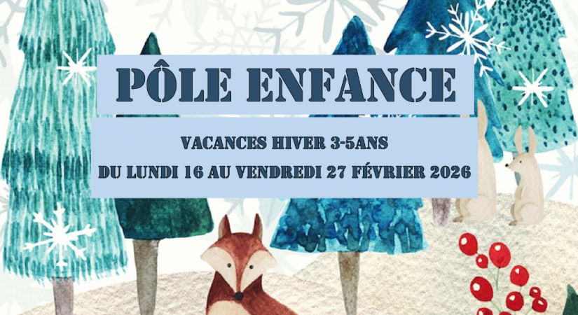 Programme des vacances d'hiver pour les enfants de 3 à 5 ans 